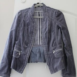 White House Black Market Pleated Placket Velvet